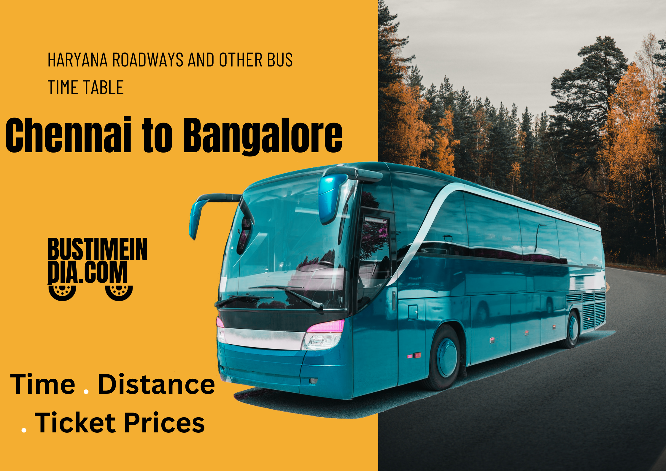 Chennai to Bangalore Bus Time Table