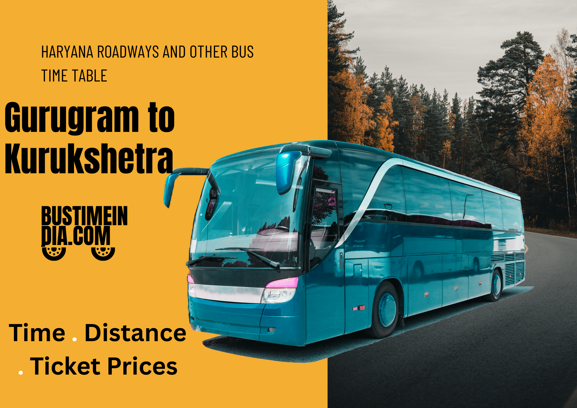 Gurugram to Kurukshetra Bus Time Table