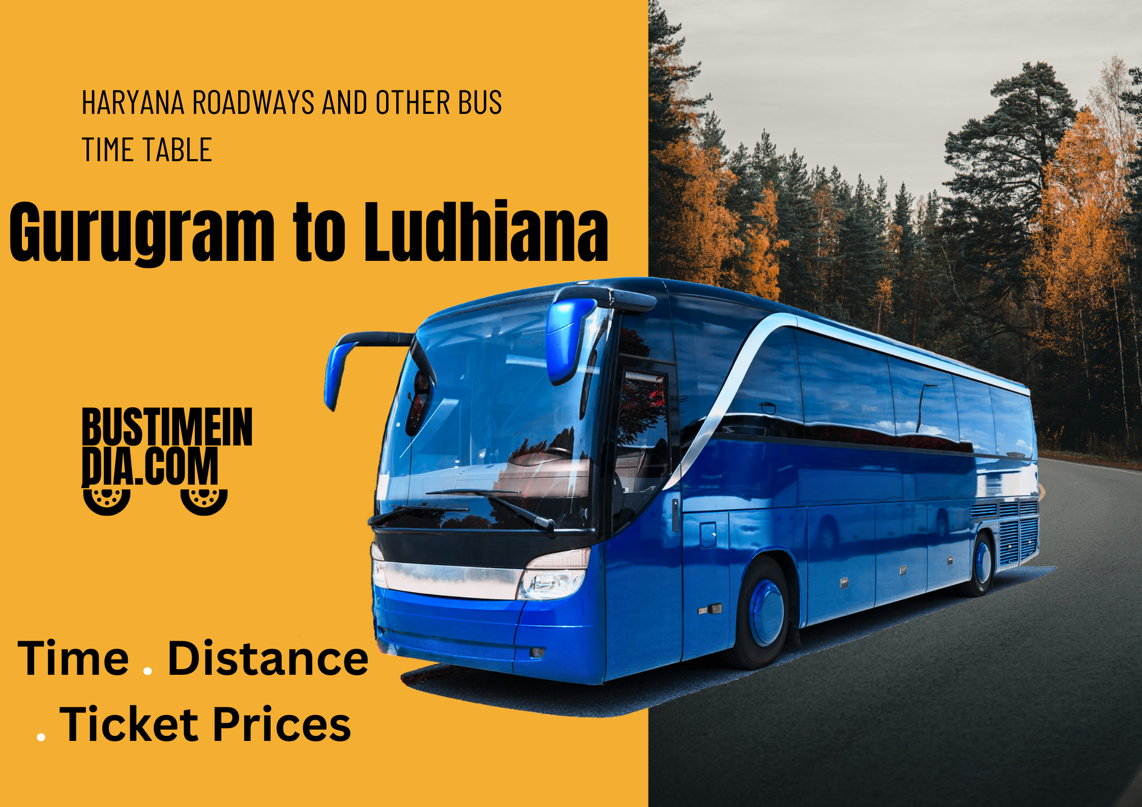 Gurugram to Ludhiana Bus Time Table