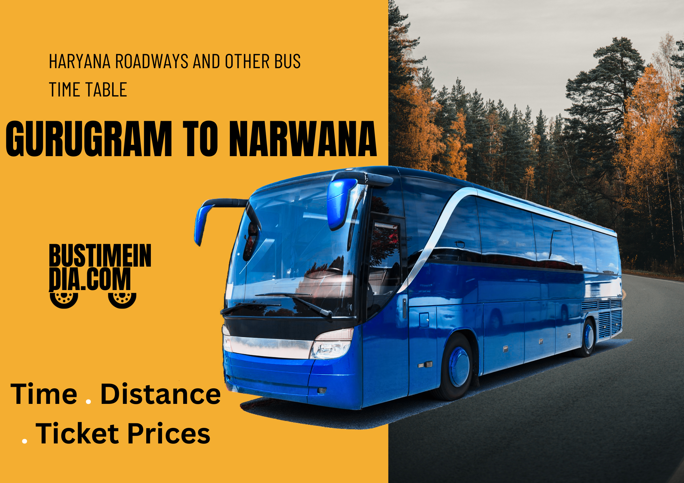 Gurugram to Narwana Bus Time Table