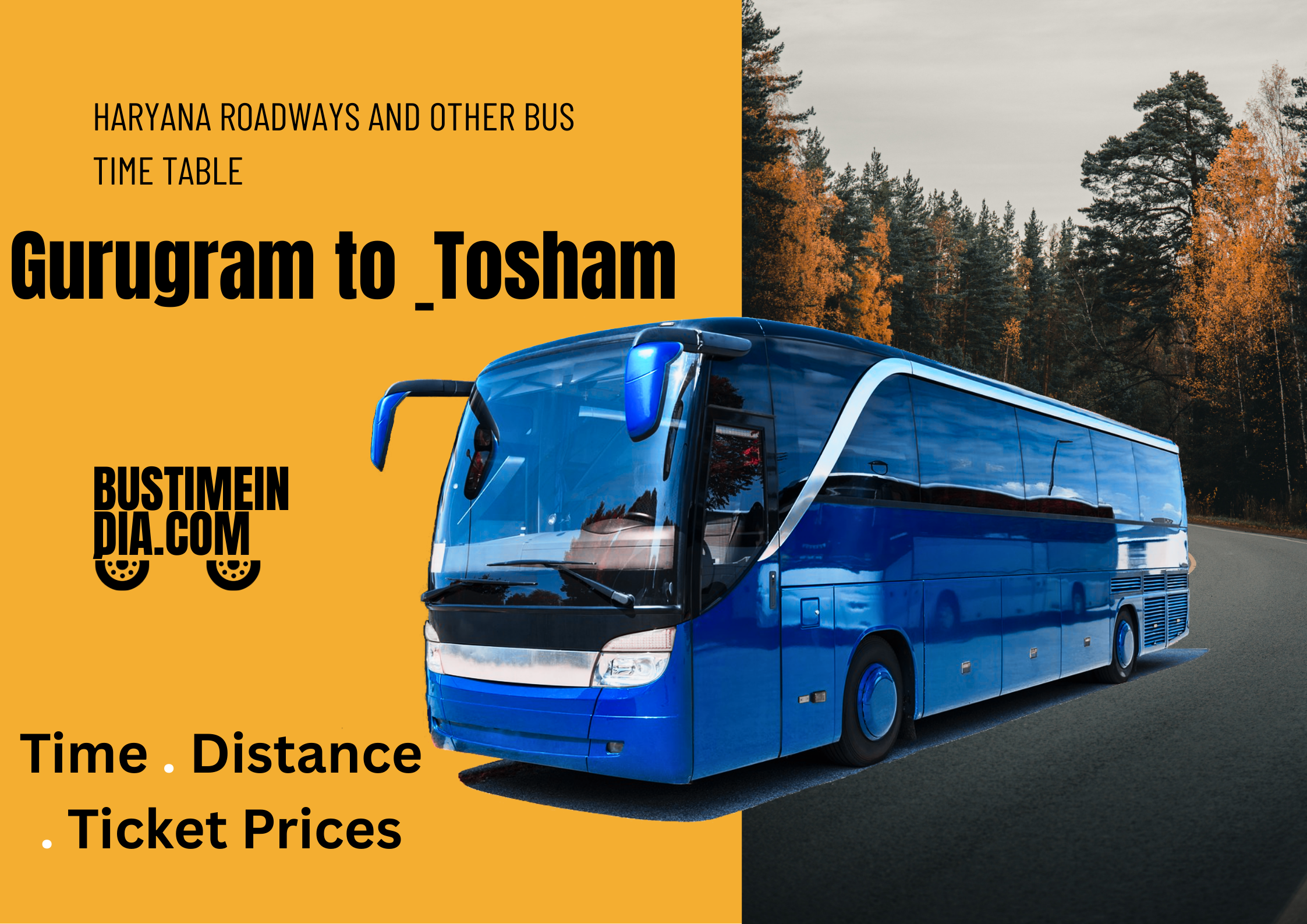 Gurugram to Tosham Bus Time Table