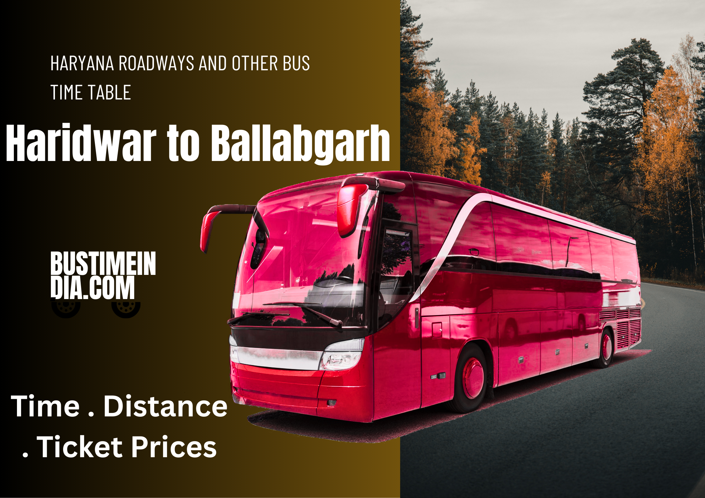 Haridwar to Ballabgarh Bus Time Table