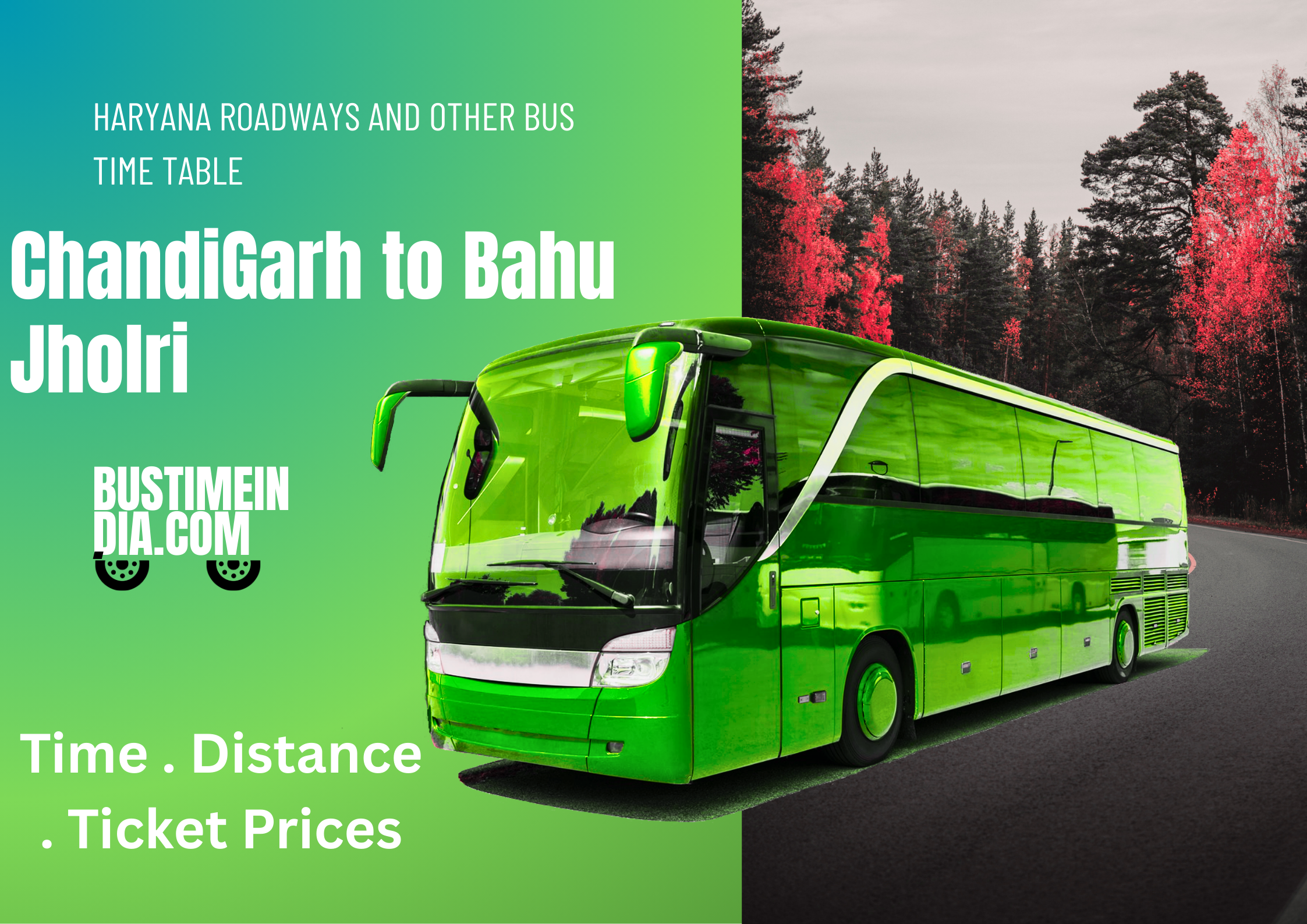 Chandigarh to Bahu Jholri Bus Time Table