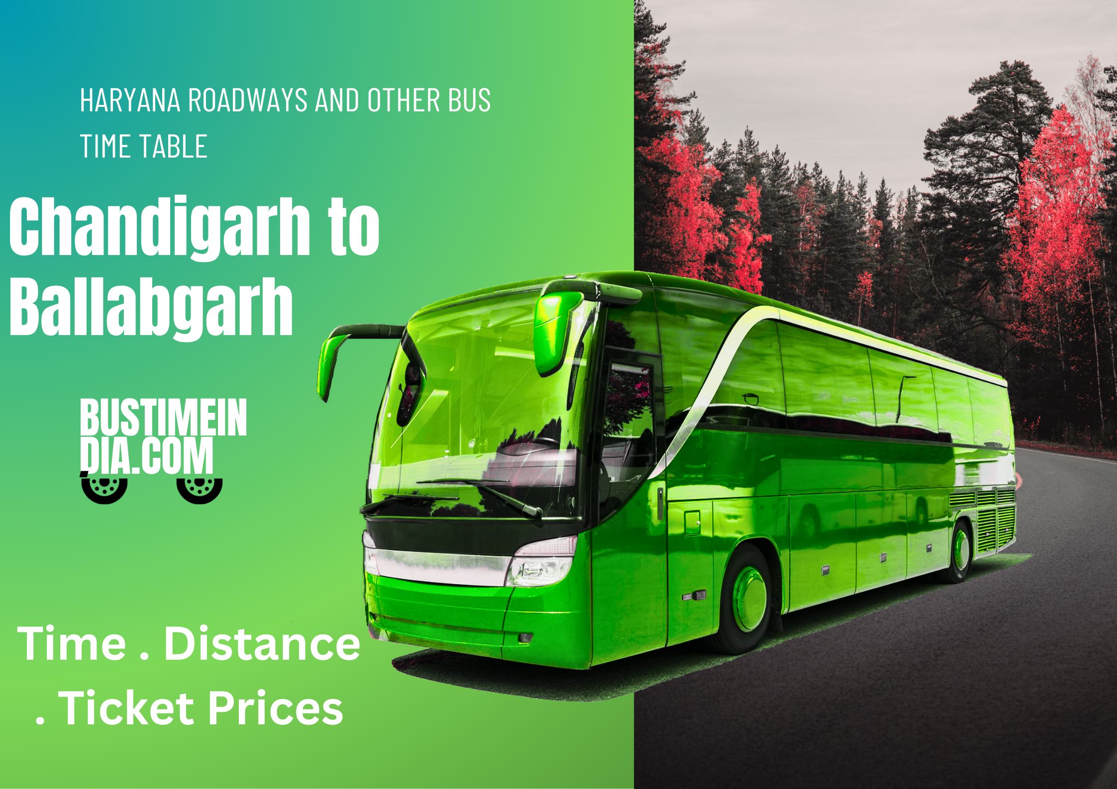 Chandigarh to Ballabgarh Bus Time Table