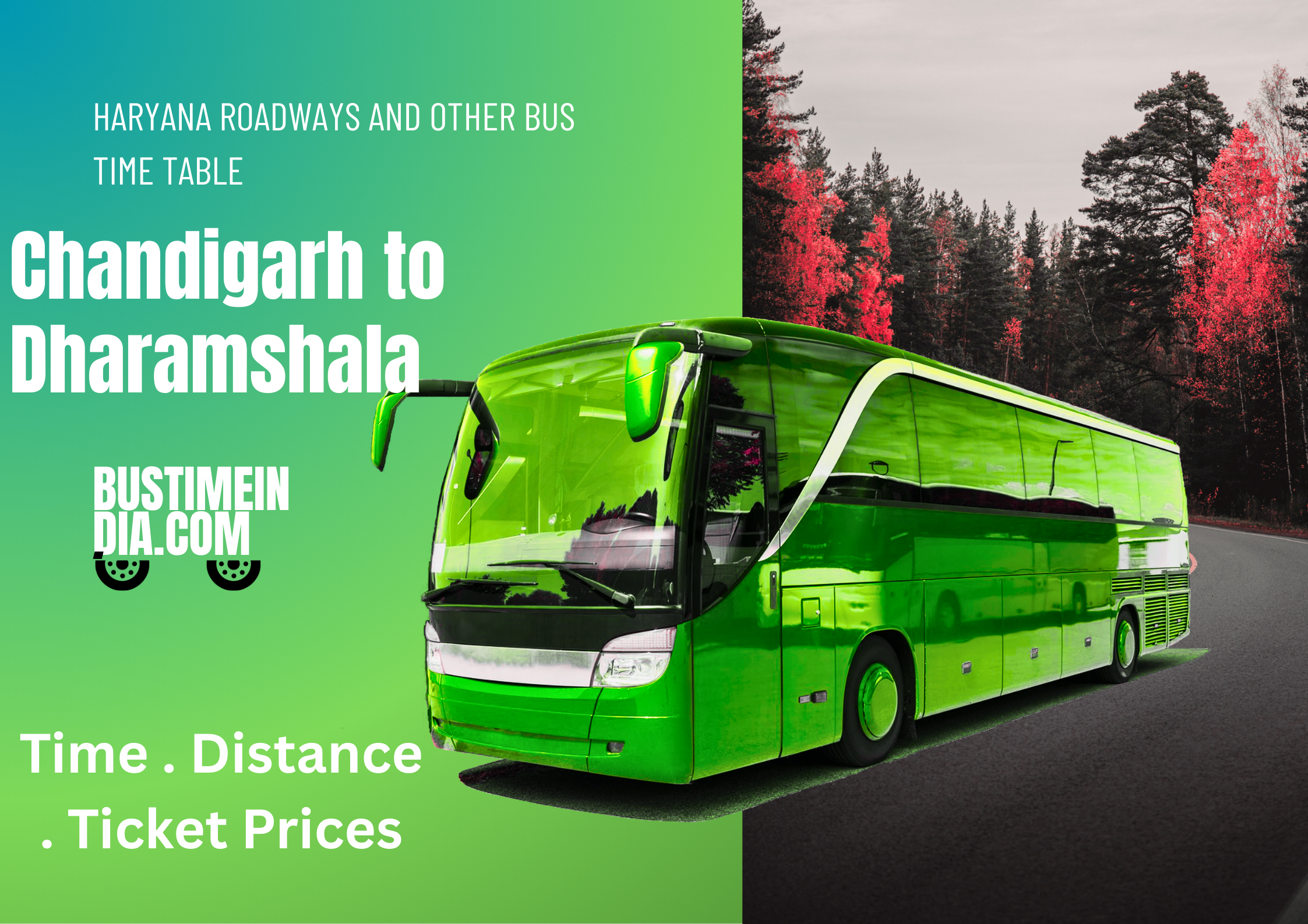 Chandigarh to Dharamshala Bus Time Table