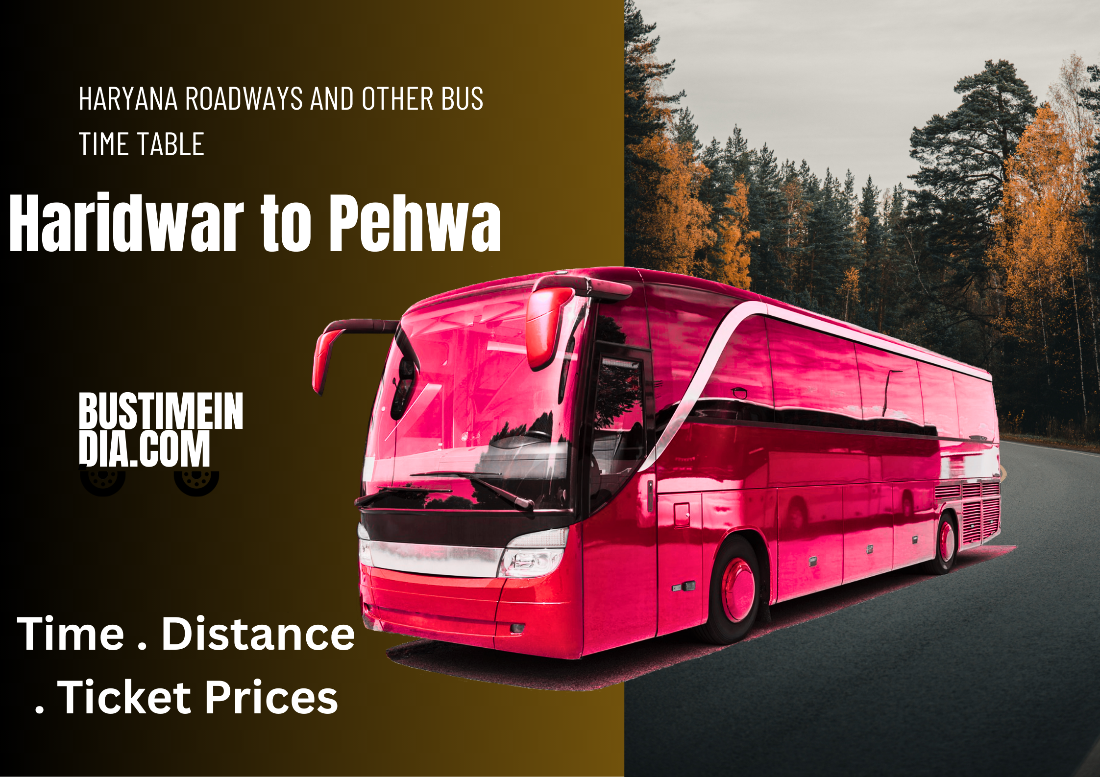 Haridwar to Pehwa Bus Time Table