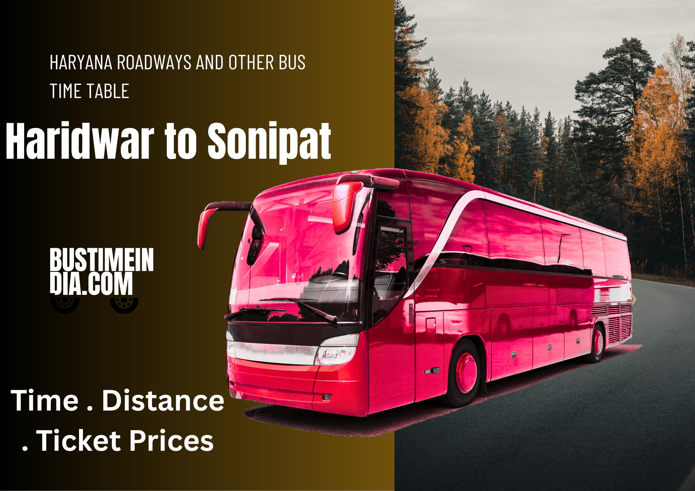 Haridwar to Sonipat Bus Time Table