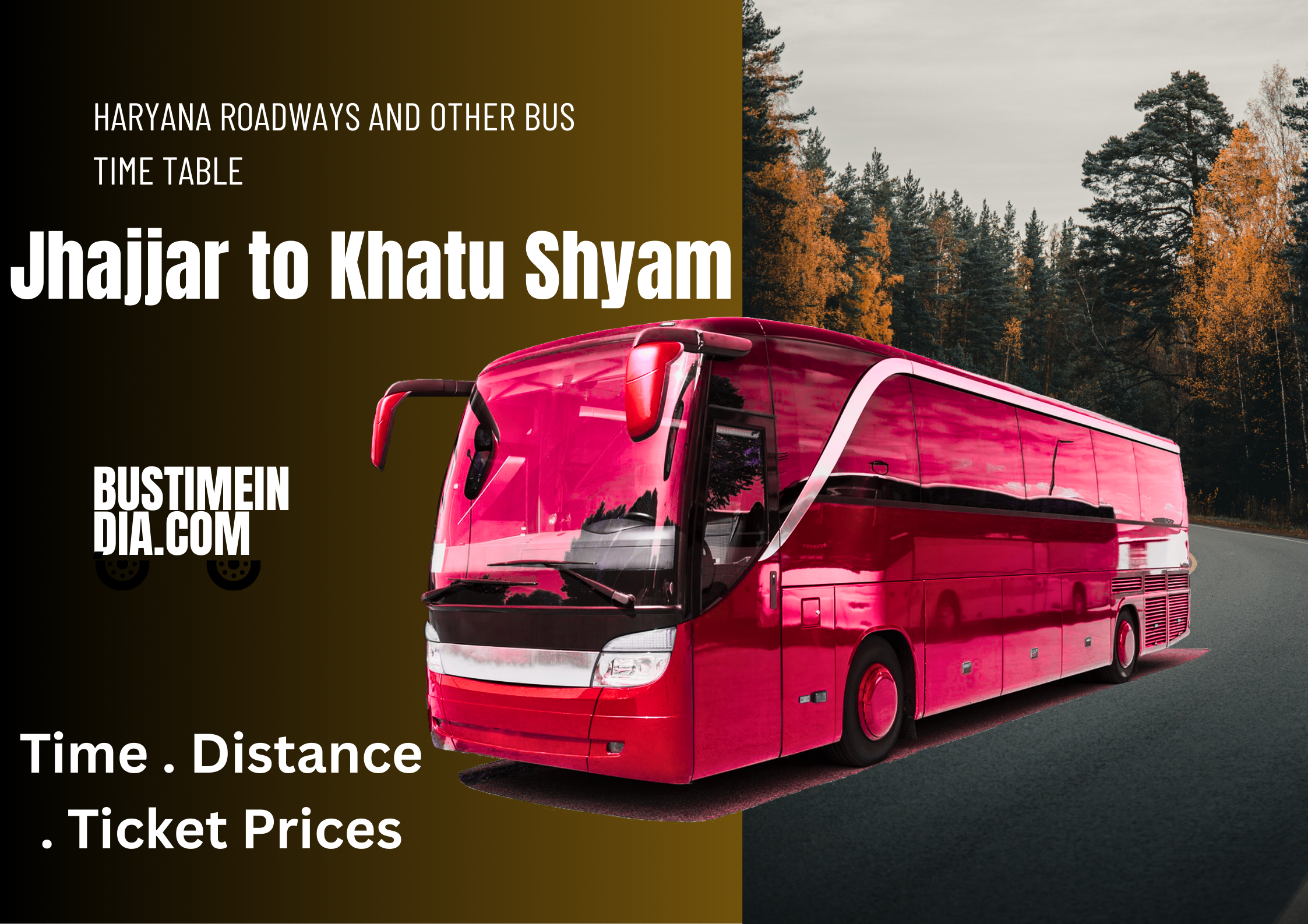 Jhajjar to Khatu Shyam Bus Time Table