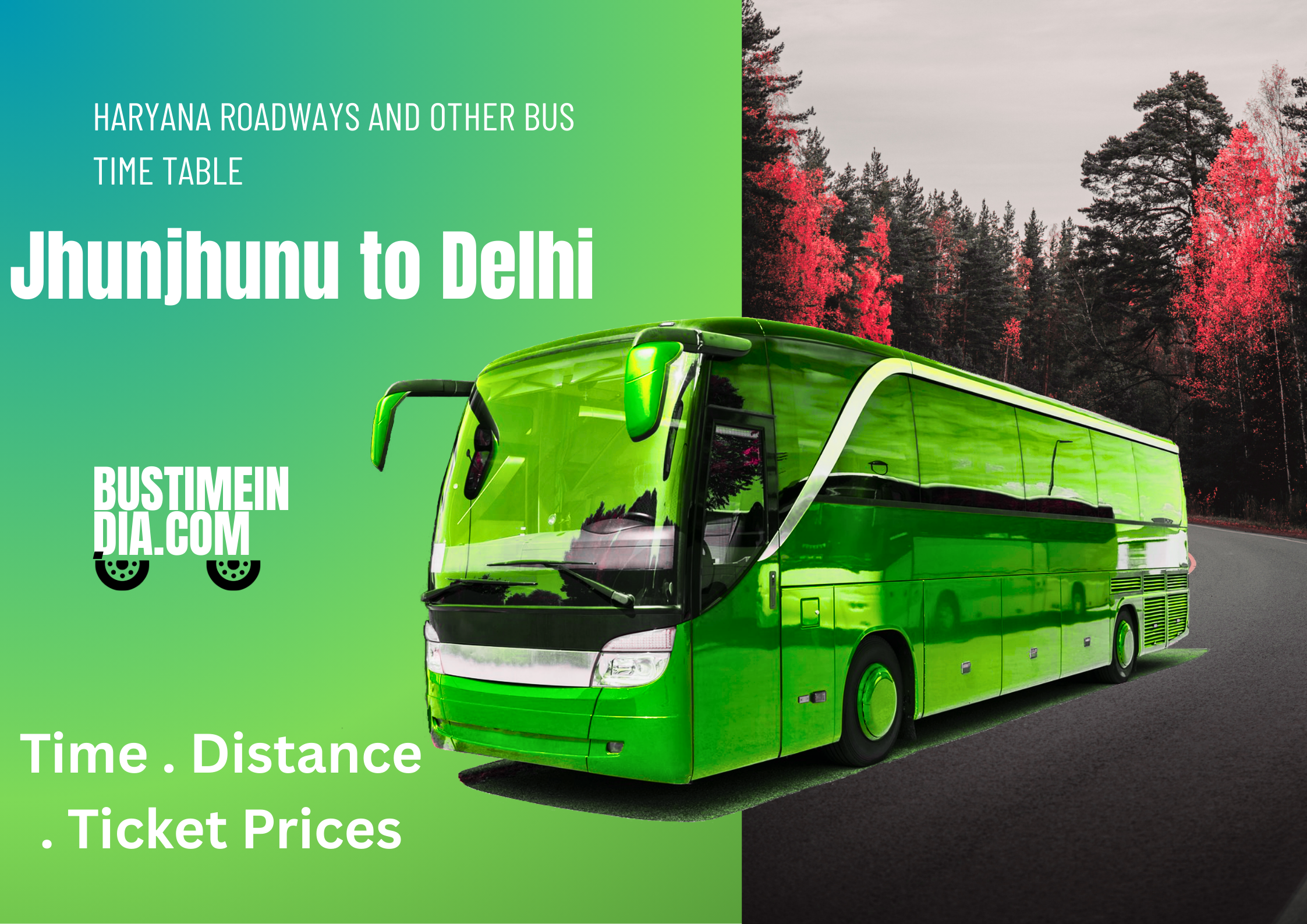 Jhunjhunu to Delhi Bus Time Table
