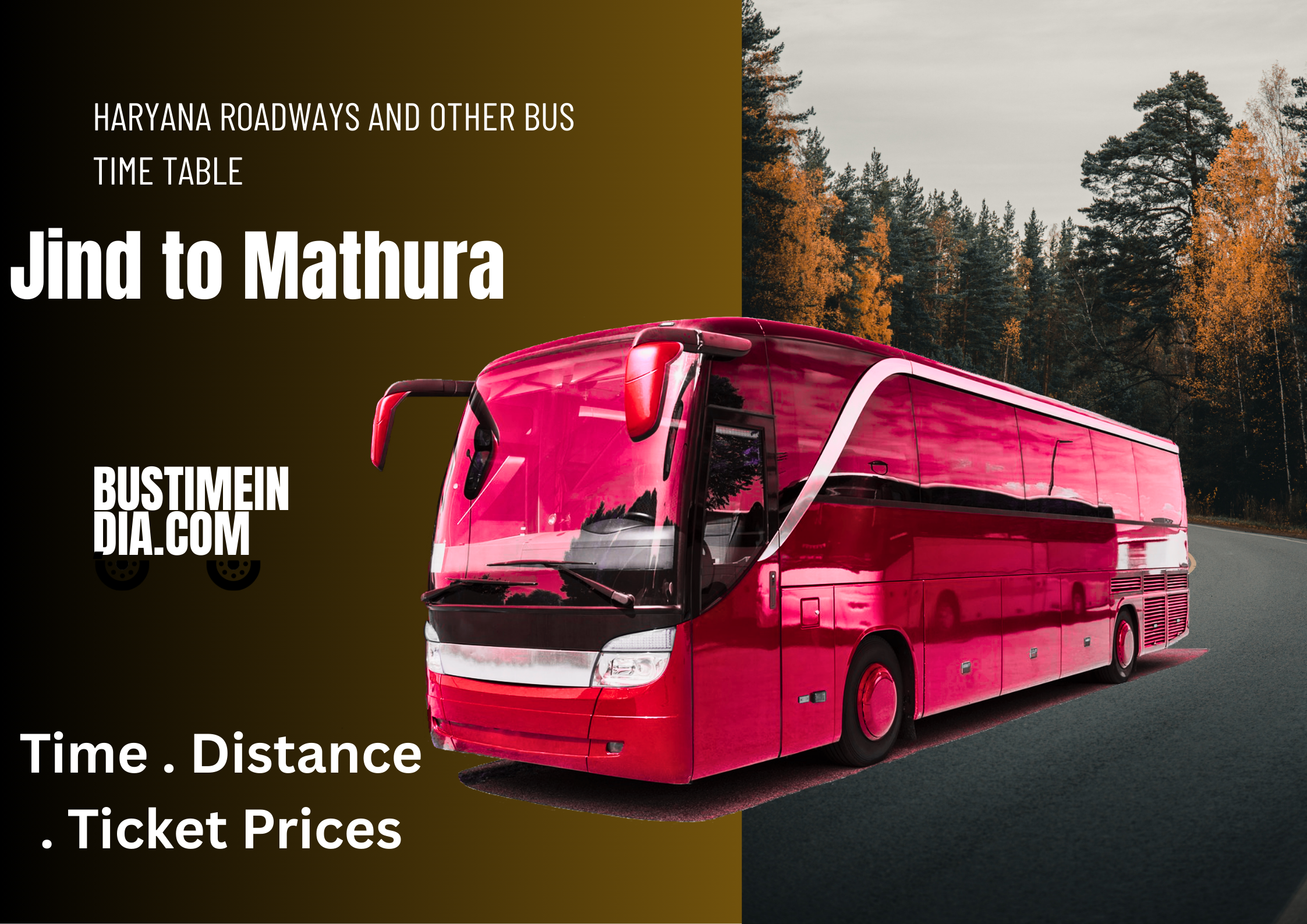 Jind to Mathura Bus Time Table