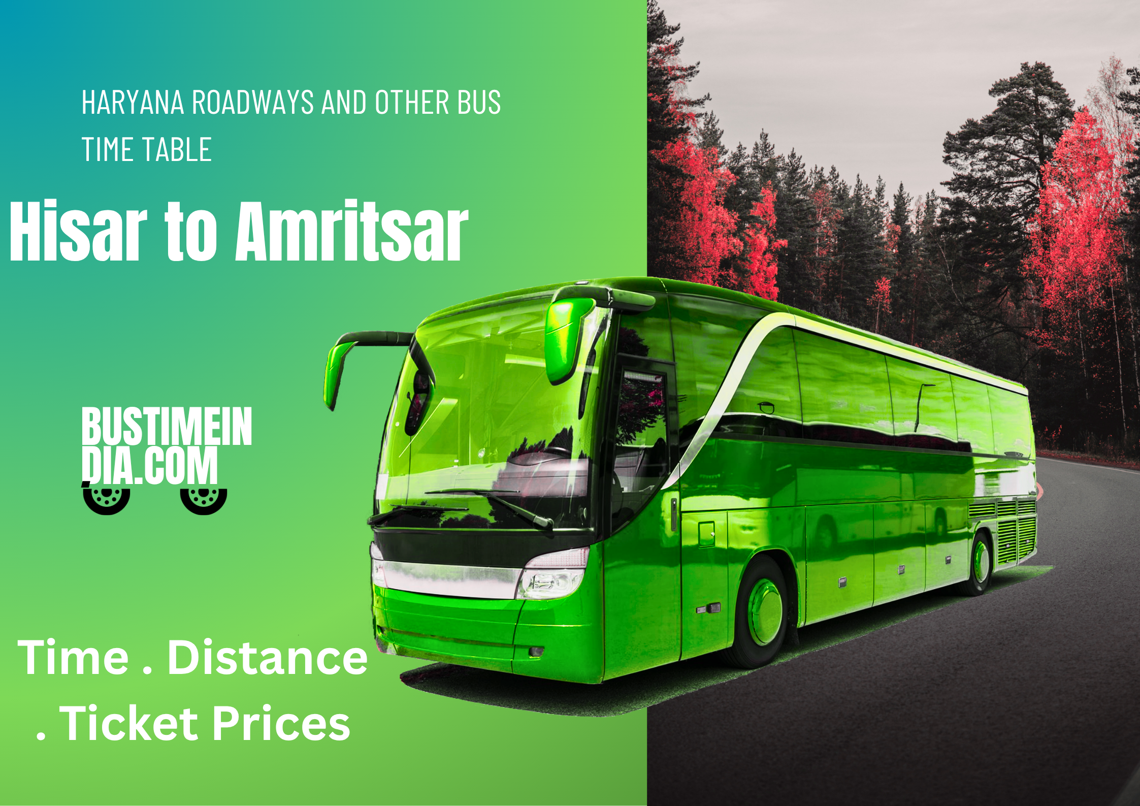 Hisar to Amritsar Bus Time Table