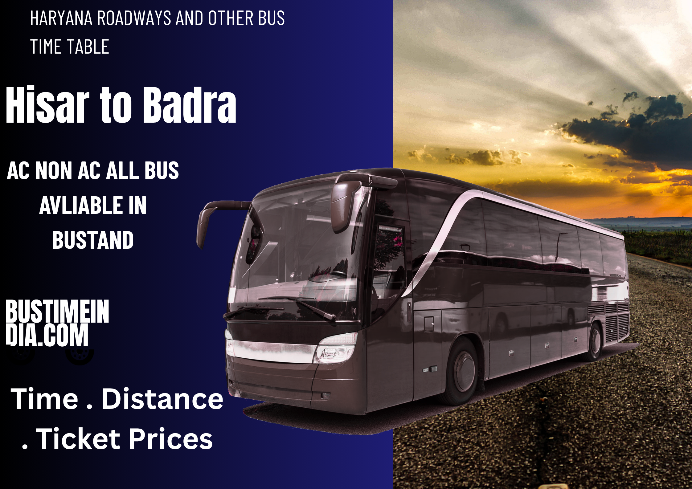 Hisar to Badra Bus Time Table
