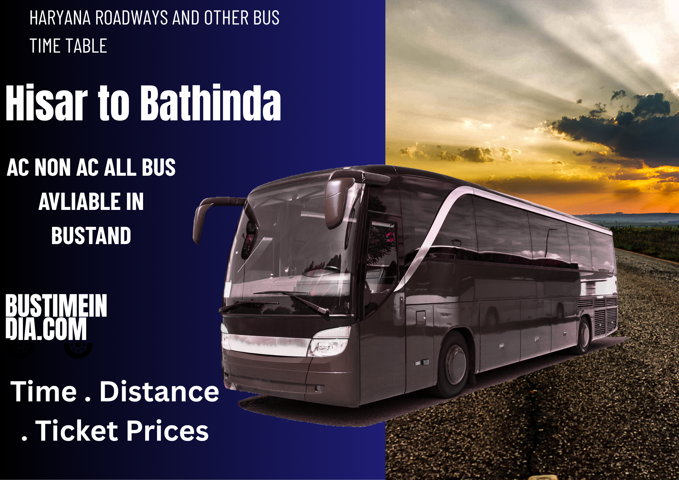 Hisar to Bathinda Bus Time Table