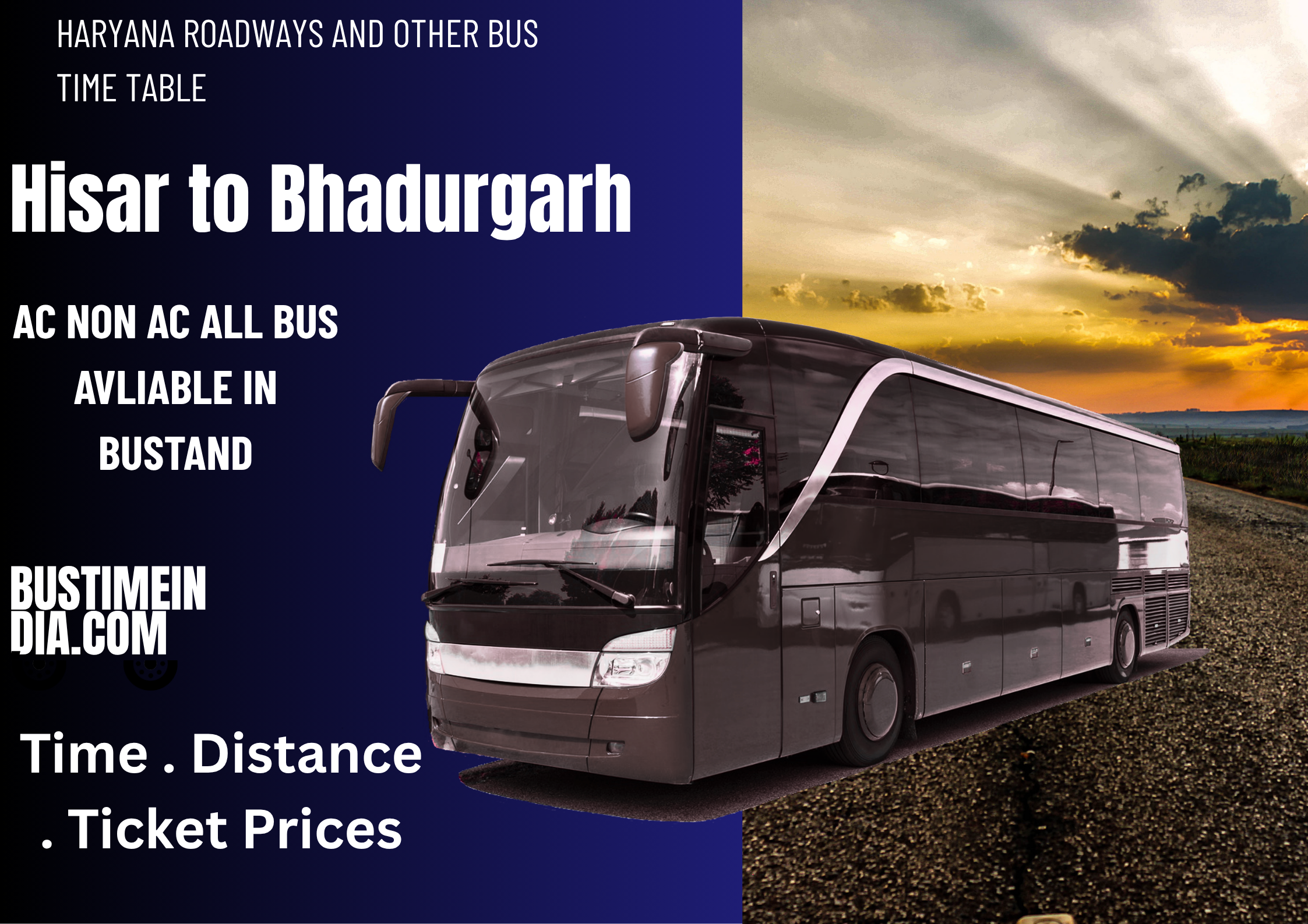 Hisar to Bahadurgarh Bus Time Table