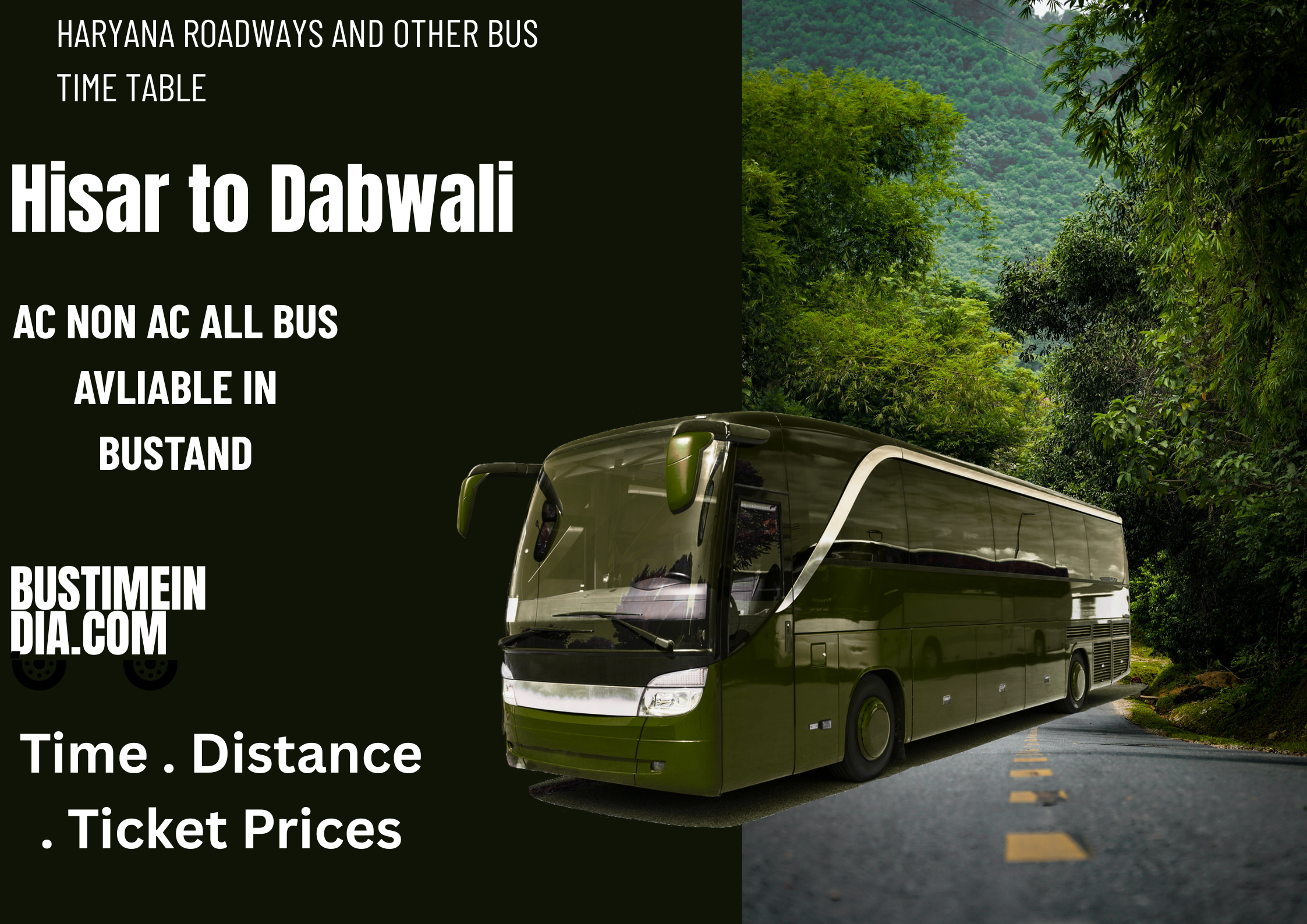 Hisar to Dabwali Bus Time Table