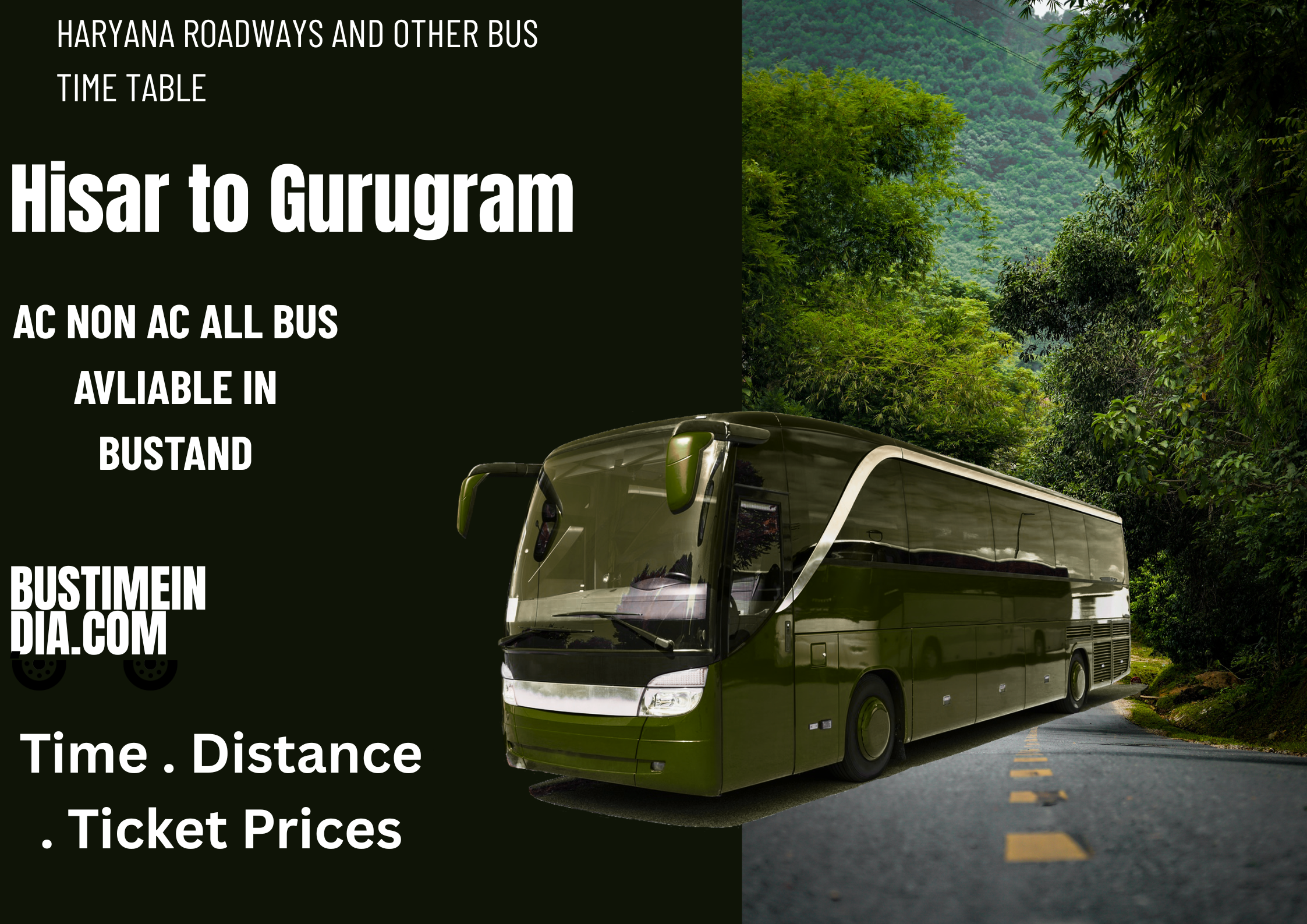 Hisar to Gurugram Bus Time Table